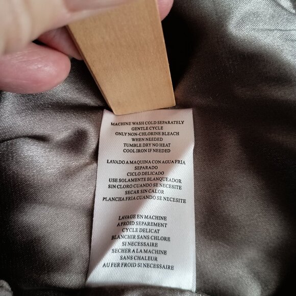 Kut from the Kloth Tan Faux Suede Quilted Panel Moto Jacket Women’s Size Medium - Picture 10 of 16